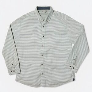 Carbon 2 Cobalt Lightweight Button Up Shirt Men's XL Geometric Pattern